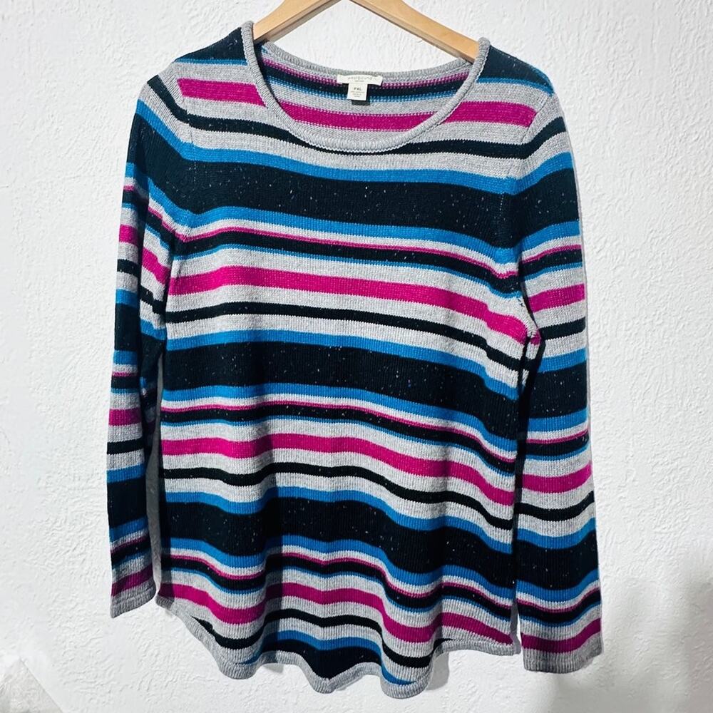 Westbound Petite Striped Multicolor Knit Sweater